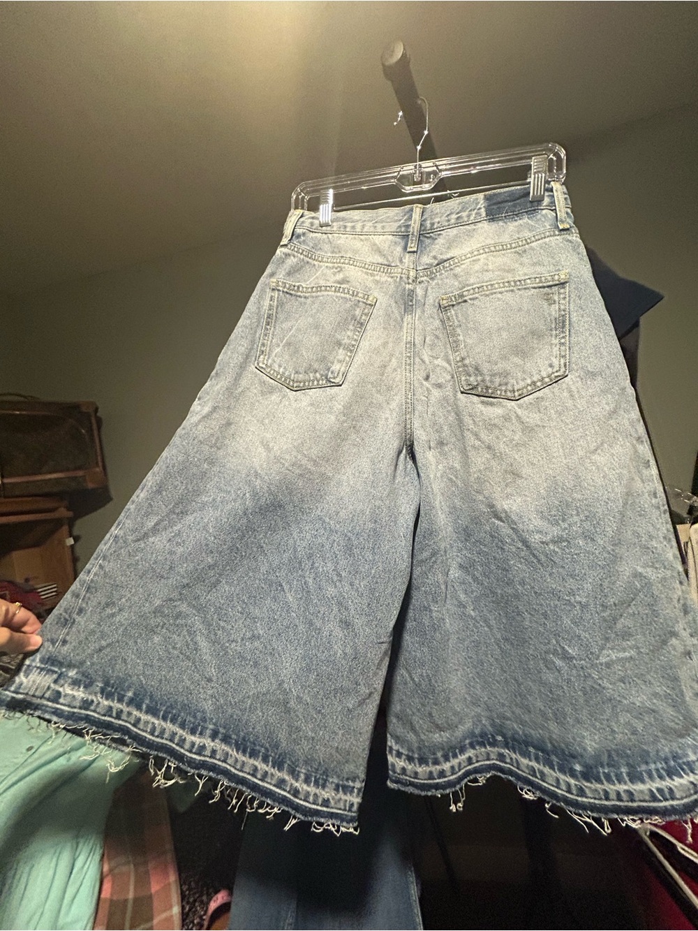 Pilcro Light Blue Denim Jeans with Yellow Stitching - Picture 3 of 5